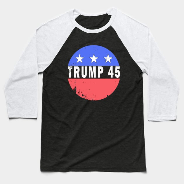 Vintage Trump 45 President 2020 Anti-Biden Political Baseball T-Shirt by ExprezzDesigns